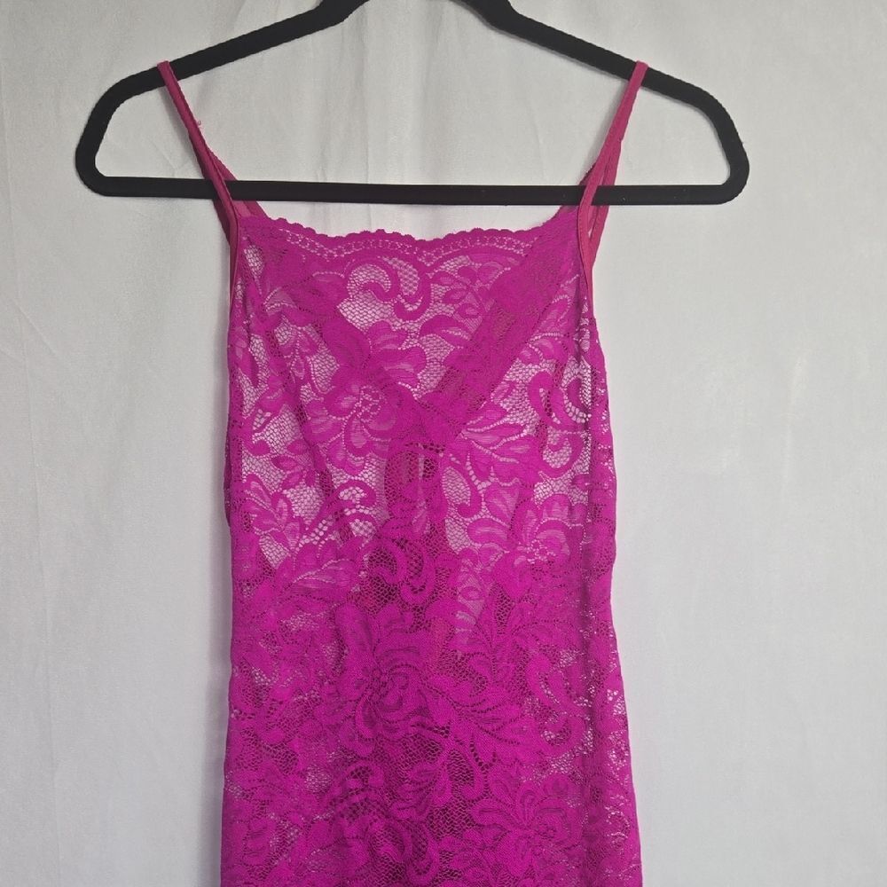 Elegant Dark Pink Lace Women’s Dress